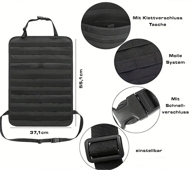 Auto-Sitzlehnen-Organizer Molle-Panel-Lagerregal